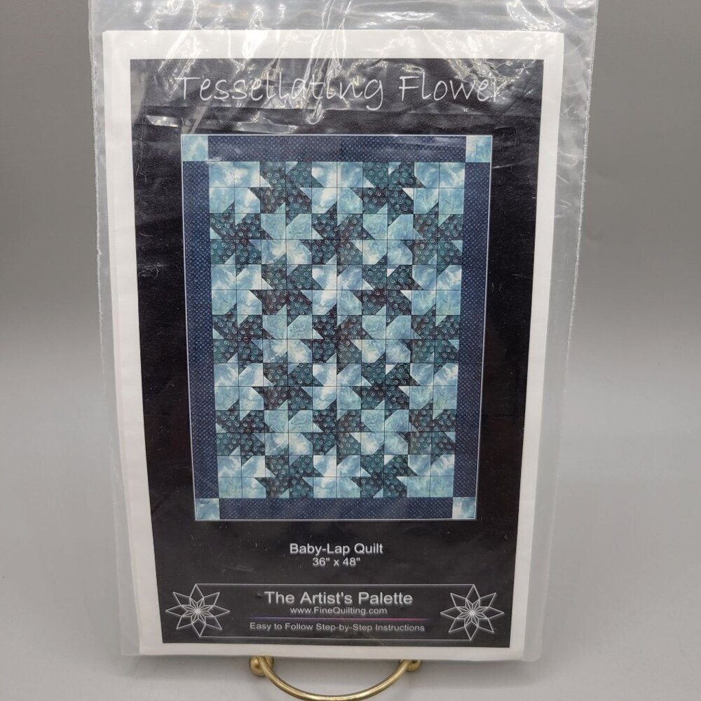 Tessellating Flower Baby-Lap Quilt Pattern 36 X 48 The Artists Palette